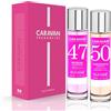 CARAVAN FRAGANCIAS - Scatola regalo con 2 profumi: n. 50 e n. 47 da 150 ml, per donna