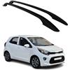 OMAC Rail Tetto Relingträger compatibile con Kia Picanto III 2017-2025 5-Porta Alluminio Nero 2X