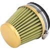 Headerbs Filtro di Aspirazione Dell'aria, Filtro di Aspirazione del Filtro Dell'aria 60 Mm Morsetto Sulla Protezione del Motore Filtro di Aspirazione del Filtro Dell'aria per Moto (Oro)