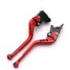 Ksjosji Freno Leva Freno Leve freno/frizione lunghe/corte adatte per Ducati 900 Monster S4R 2003-2008 S2R 1000 2006-2008 S4 MS4 MS4R Monster900 Monster1000 Leva freno moto(Long red)