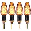 Justech 4PCS Indicatore di Direzione 14LED Mini Frecce Mini Luce di Direzione DC 12V Impermeabili Universali per Moto Motocicletta Scooter- E-Mark