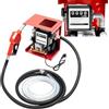 HongKKon Pompa diesel, 220 V 550 W, pompa per olio 60 l/min, autoadescante, con pistola automatica e ugello per carburante, pompa autoadescante per officine auto, riciclaggio di auto