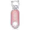 ZVRSUA Custodia per chiave auto compatibile con FIAT 500 Punto Bravo Brava Panda Abarth Doblo Ducato Idea Ulysse MPV Lancia Ypslon Delta Musa, materiale TPU, Flip Key, (Rosa)