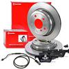 BREMBO Set freni a disco rivestiti Asse posteriore incl. dischi freno posteriori Ø 300mm ventilati e pastiglie freno posteriori Compatibile con BMW Serie 3, Serie 4