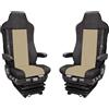 Generic Set di coprisedili per camion Stralis HI-Way 430-450-500 beige dal 2005 in poi, in pelle ecologica 1+1 per camion sedili coprisedili