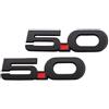 UpAuto 2 emblemi OEM 5.0 emblemi 3D autoadesivi logo adesivo per Ford Mustang GT 2011 2012 2013 2014 (nero)