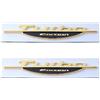 EmbemsCar 2 emblemi Turbo 3D in metallo con nome logo posteriore bagagliaio auto sport accessori decorativi per auto universali (oro)
