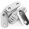 TMZELOA Set da 20 Staffe Piane Inox 16×37 mm, Piastre di Fissaggio in Metallo Forato, Staffe Angolari Piatte, Piastre di Giunzione per Mobili con Viti Connettori Legno per Assemblaggio e Riparazioni Fai-da-Te