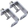 WEIWUXIAN Morsetto a C per Impieghi Gravosi, 2 Pezzi In Acciaio Inox Resistente, 65mm per La Lavorazione Del Legno, per Falegnameria, Saldatura, Armadietti, Falegnameria, Foro Tascabile, Colore Argento