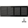 LIRAST 400x150mm Nera Griglia D'aria con Rete Anti Insetti - Griglie D'Aerazione/Ventilazione in Metallo