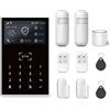 Clouree WiFi/GSM 2G Wireless Smart Home Sistema di allarme di sicurezza con sensore di movimento PIR per porta e finestra RFlD SOS Tuya Smart Life App Telecomando Supporto Alexa (109-2G-EU-B)