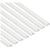 D-Line Canalina Passacavi 30x15mm Confezione 8m, Profilo Semicircolare, Copricavi Autoadesivo, Gestione Cavi Verniciabile - 8x 30mm (L) x 15mm (A) x 1 Metro Lunghezze - Bianco