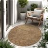 Paco Home Tappeto per interni ed esterni a trama piatta monocolore moderno resistente alle intemperie per terrazza cucina dimensioni 160 cm rotondo