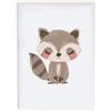 Crochetts Immagine Crochetts Colorato Legno MDF 33 x 43 x 2 cm Scoiattolo
