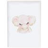 Crochetts Immagine Uncinetti Legno colorato MDF 33 x 43 x 2 cm Elefante