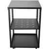 StarTech Armadio di rete - Armadio per server da 15U con ripiani - Ripiano regolabile da 2 mm - 4 rotelle - Rack mobile per amplificatori audio - 15U