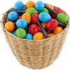 Nino Percussion NINO® Percussion Plastic Egg Maracas Assortment, 48 Pcs. 12 x Green, 12 x Orange, 12 x Sky-Blue, 12 x Red, 1x Rattan Basket