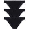 Dorina Essential Cotton Slip Brasiliani Multi-Pack (3 Pz) - Silhouette Cheeky, Tessuto Traspirante, Bordo in Pizzo, Nero, Bianco, Beige