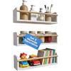 Avilia - Set 3 Mensole Decorative da Parete in Legno - Scaffali Salvaspazio per Libri, Giochi e Barattoli - Mensole Moderne 40x12x12 cm per Cameretta, Cucina e Soggiorno - Portata 3 kg per Ripiano