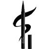 Wet n Wild Mega Last Breakup Proof Eyeliner Liquido - Nero Waterproof a Asciugatura Rapida, Penna Resistente alle Sbavature, Dura Fino a 16 hr, Ultra Black