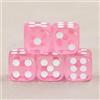 Epic forge Set di 5 dadi a 6 lati, colore: rosa trasparente