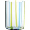 Zafferano Bicchiere Tirache vetro borosilicato bicolore Acquamarina-verde box 6 pezzi