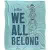 Sesame Street We All Belong Coperta super morbida al tatto setoso - 152 x 127 cm