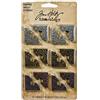 Tim Holtz Idea-Ology 1 Corners-12/Pkg - 4ea Antique Nickel/Brass/Copper