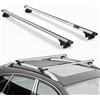 VEVOR Barre Trasversali da Tetto per Auto SUV, Portapacchi da Tetto Auto Carico max 100 kg Lunghezza 1280 mm, Barre 2 pezzi per Porta Bagagli Universali in Alluminio Bici Viaggio Campeggio Pesca