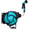 Avvolgitubo Automatico A Parete Con Tubo Da 10 M, In Plastica E Pp, 28x14x34 Cm, Nero E Azzurro