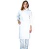 tessile astorino Ricamo 0 - Completo Cuoco da Cucina - Bianco - Divisa Chef Donna - Pantalone, Giacca e Grembiule - Made in Italy (M)