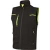 U-POWER DON'T WORRY... BE HAPPY! U-Power SATURN, Gilet, Giacca Idrorepellente, con Zip Intera, Tasche Frontali, Tasconi Interni, Asciugatura Rapida e Tessuto Traspirante, Idrorepellente (BLACK CARBON_3XL)