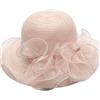 COSSIKA Cappello Derby Cappello Derby per Donna Cappello in Organza per Tea Party Cappello da Donna Fascinator Cappello da Chiesa Fascinator da Chiesa Cappello a Bombetta da Matrimonio Cappello da