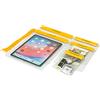 YUMQUA Borse Impermeabili Set di 5, Grandi Custodia Sacca Impermeabile per Documento Mappa Fotocamera iPad Telefono e Altro, Giallo