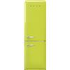 SMEG FRIGORIFERO COMBINATO SMEG FAB32RLI6, Capacità netta totale 331 l, Rumorosità: 35 dB(A), 3 ripiani, Dimensioni: L 60,1 cm A 196,8 P 72,8 cm, Green, Classe C