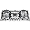 LA GERMANIA P7101D9X/19 PIANO COTTURA GAS, 5 zone di cottura, dimensioni: L 74 cm, P 50 piano in Acciaio inossidabile, Inox