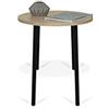 TemaHome Ply 50 tavolino da Salotto, MDF e Metallo, Rovere, L50xP50xA45 cm