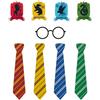 Amscan 9915086 - Set fotografico Harry Potter, stemma, cravatte, occhiali, scatola fotografica, festa di compleanno per bambini, festa a tema