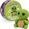 Cookie Box Kit Uncinetto per Principianti - Realizza un Amigurumi Fai-da-Te con Filato, Uncinetto, Imbottitura, PDF & Video - Regalo per Adolescenti e Adulti - Turtle Hugo