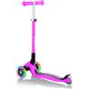 Globber primo foldable lights: monopattino 3 ruote rosa neon - per bambini 3-7 anni