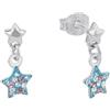 Prinzessin Lillifee Orecchini in Argento 925 per bambine, con Preciosa, 1,4 cm, Argento, stella, in confezione regalo, 2013176