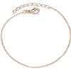 MATERIA by Matthias Wagner Bracciale sottile da donna in argento 925 rodiato, 18 cm, Argento
