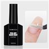 TOMICCA Peel Off Base Coat UV Gel 15 ML Base Coat Soak-Off UV/LED Gel Polish, Smalto base sfoderabile Gel trasparente per nail art fai da te