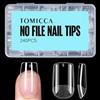 TOMICCA 240 punte artificiali per unghie in gel, punte finte, semi-opache, per unghie complete, per nail art fai da te, 12 misure