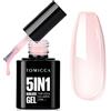 TOMICCA 5 in 1 Builder Unghie, 15 ml Semipermanente per Unghia, Base Rubber Rinforzante