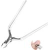 CGBE Pinza professionale per cuticole in acciaio inox con impugnatura antiscivolo, per rimozione precisa delle cuticole in eccesso, forbici cuticole per la cura delle unghie e dei piedi