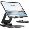 Nulaxy Supporto Tablet, Alluminio Supporto per iPad Pieghevole e Regolabile, Porta Cellulare da Tavolo per iPad PRO 12.9, 10.5, 9.7, Air Mini 2 3 4, iPhone, Switch, Samsung Tab (4.7-13)- Nero