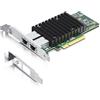 H!Fiber.com 10G NIC,doppio RJ45 ports,Scheda di rete Ethernet,10GbE CNA,SPEC pari a X540-T2,con Intel X540 controllore,supporto Windows Server/Linux/VMware (non supporto MAC)