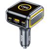 AOHI SUPERAUTO - Caricabatterie da auto da 170 W con display LED intelligente, adattatore per auto PD 3.1 USB C da 140 W, compatibile con MacBook Pro, laptop, iPhone 17 Pro Max, Galaxy S24 Ultra