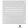 LIRAST 100x100mm Bianca Griglia D'aria con Rete Anti Insetti - Griglie D'Aerazione/Ventilazione in Metallo
